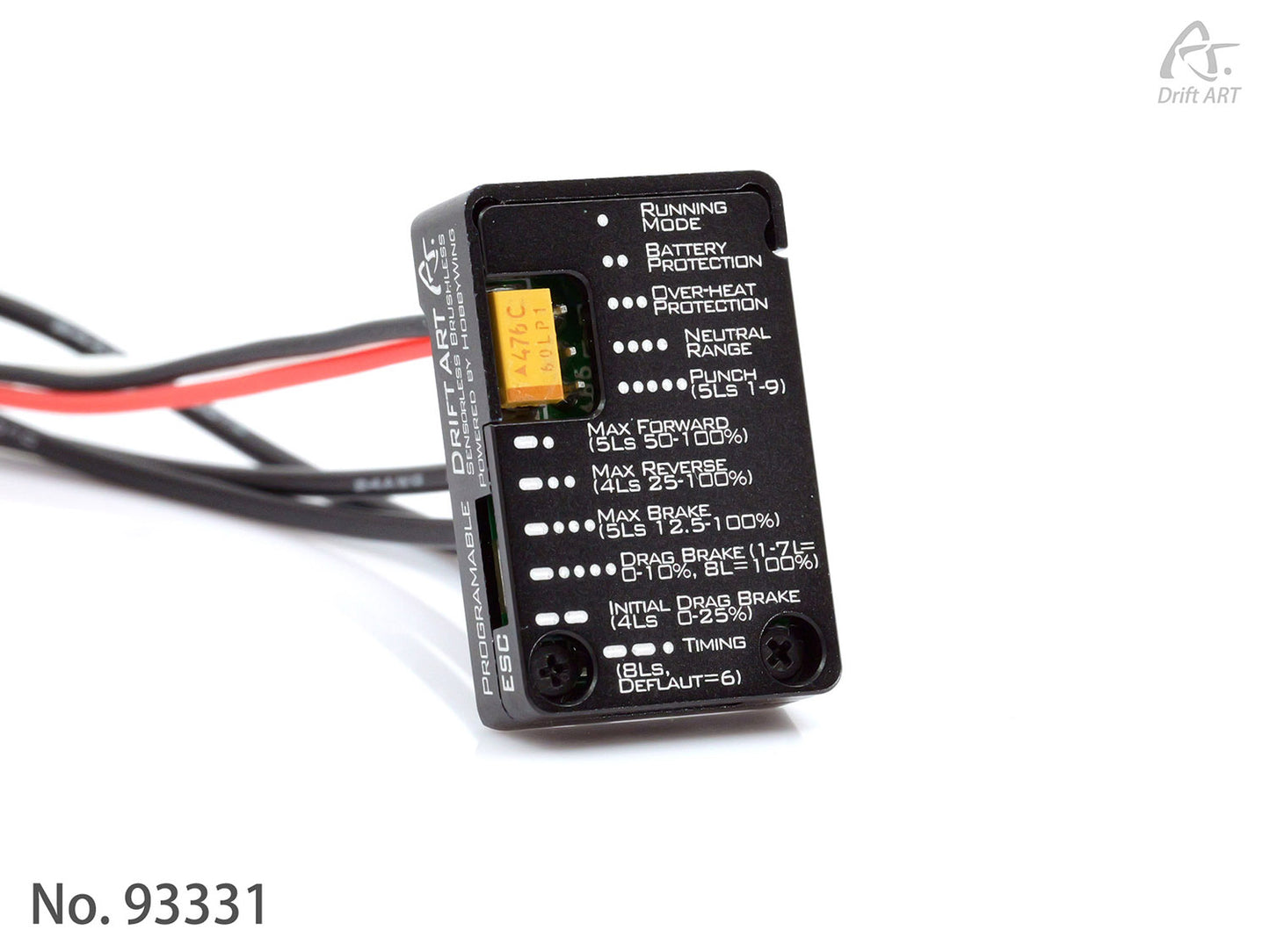 93331 Drift ART ESC With Program Buttom Sensorless Brushless ESC and Motor