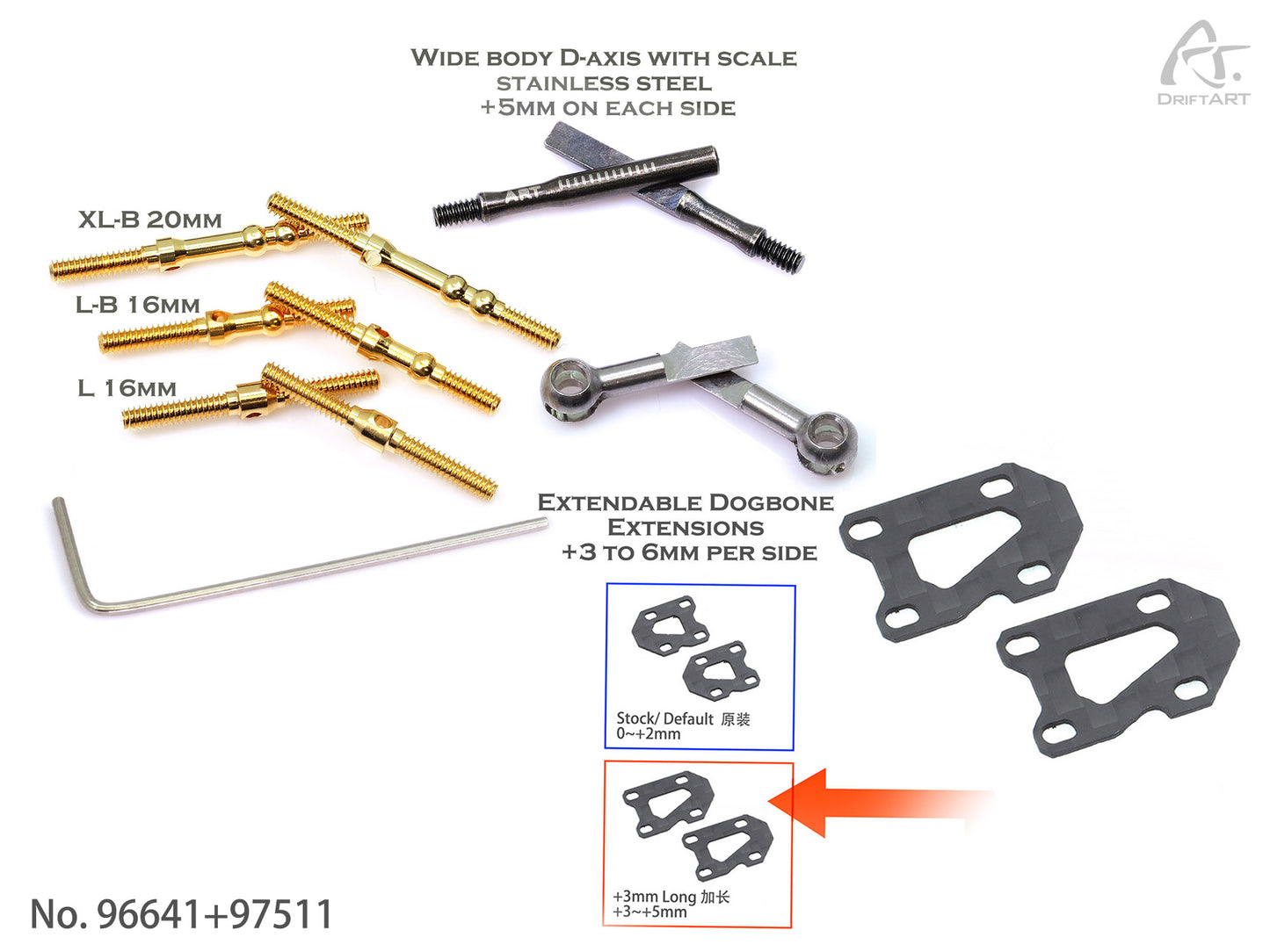 96641 DriftART Wide Track Conversion Set For DA4