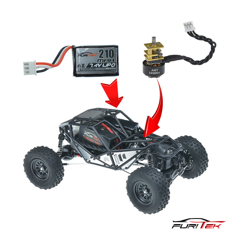 FURITEK FX132 MT ETNA 1/32 Brushless RTR RC Crawler Kit (Black)