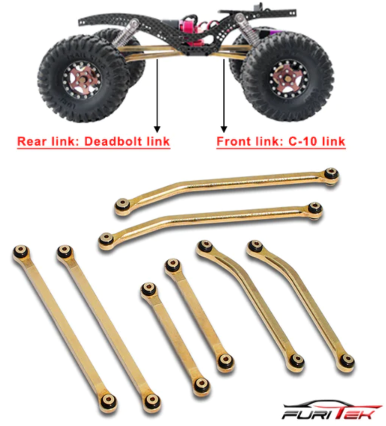 Furitek Hybrid Brass High Clearance Links Set For Scx24