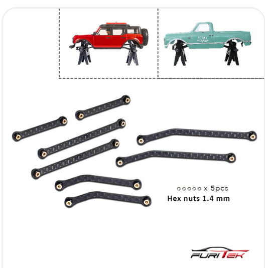 Furitek Hybrid Brass High Clearance Links Set For Scx24