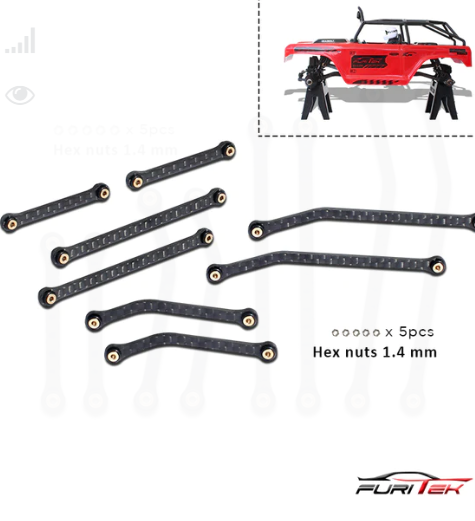 Furitek Hybrid Brass High Clearance Links Set For Scx24