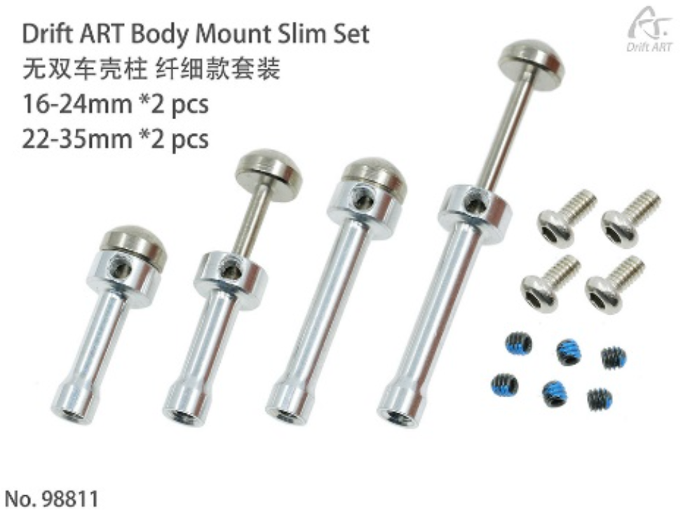 Drift ART Body Mount Slim Set 16-24mm 2 pcs 22-35 2 pcs