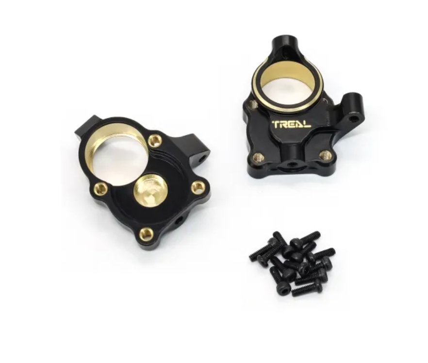 Preorder - TREAL Brass Inner Portal Covers(2p) Steering Knuckles for 1/24 FMS FCX24 Upgrades