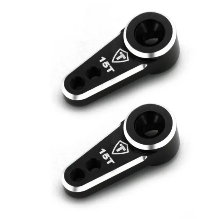 Preorder - TREAL FCX24 Servo Horn 15T, Aluminum 7075 Servo Arm (2P) Compatible with EMAX Servo for FMS 1/24 FCX24