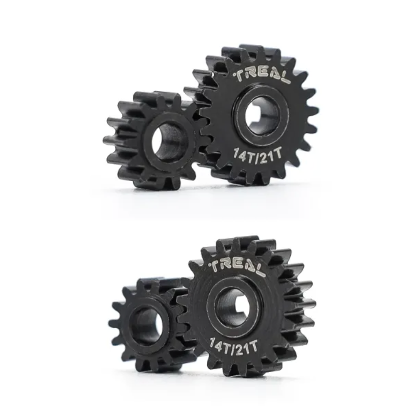 Preorder - TREAL FCX24 Portal Gears Harden Steel Metal Portal Drive Gears Set 14T/21T (8P) for 1/24 FMS FCX24
