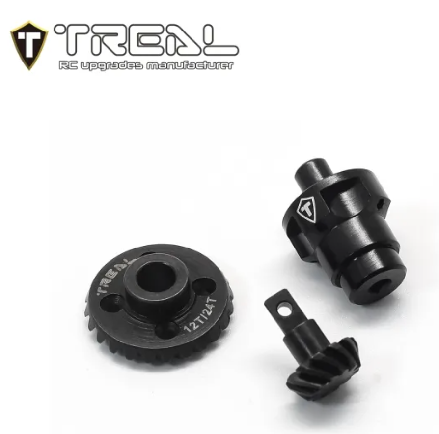 Preorder - TREAL Harden Steel Differential Gears Set 12T/24T for FCX24 Smasher Power Wagon