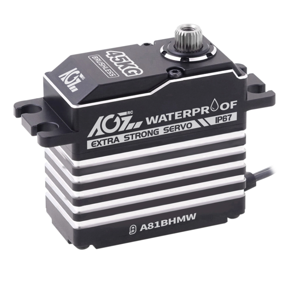Steel Gear 45KG 0.085S Ultra Torque HV Magnetic Waterproof BLS RC Steering Servo (A81BHMW)