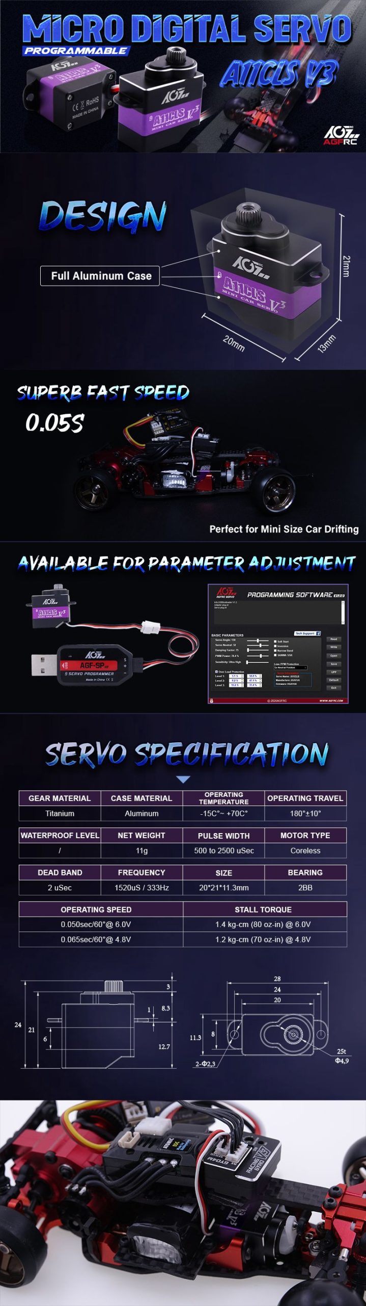 AGFRC Servo A11CLS V3