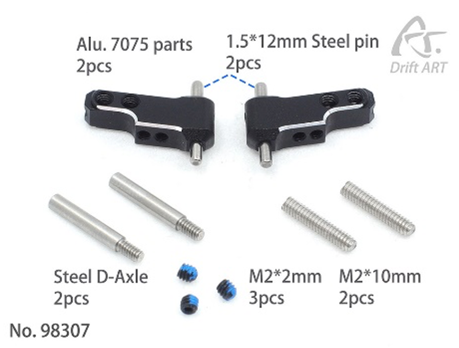 Drift ART B7 arms (7° Backward) Front lower arms Alu. 7075