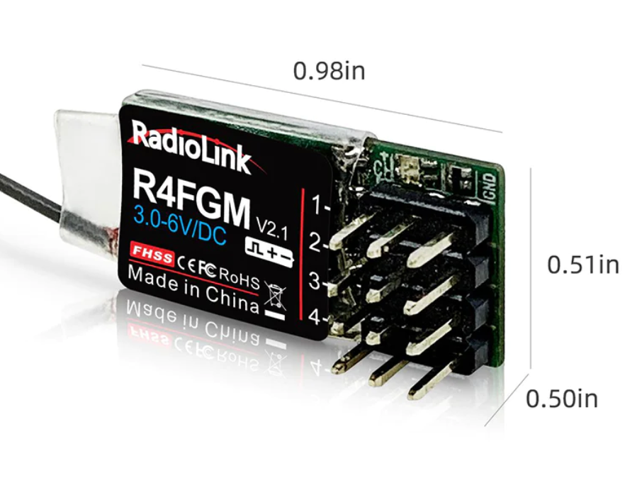 Radio Link R8fg RadioLink (#RC8X/R8FG) RC8X w/ R8FG 2.4GHz Radio System and R4FGM Mini ...