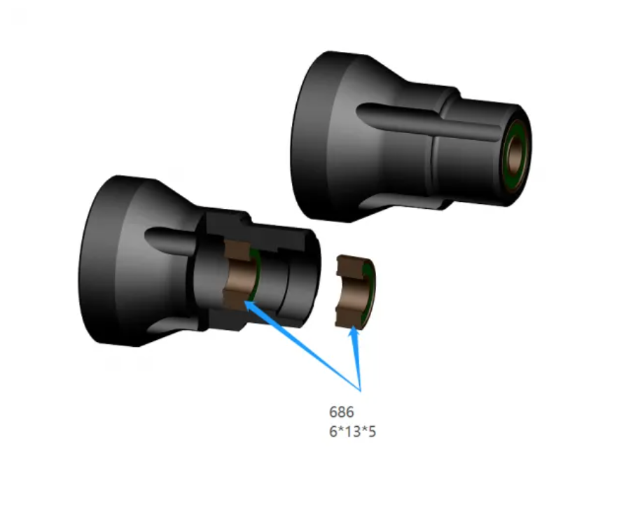 Preorder - Treal Aluminum 7075 CNC Billet Rear Axle Housing for Losi LMT & King Sling