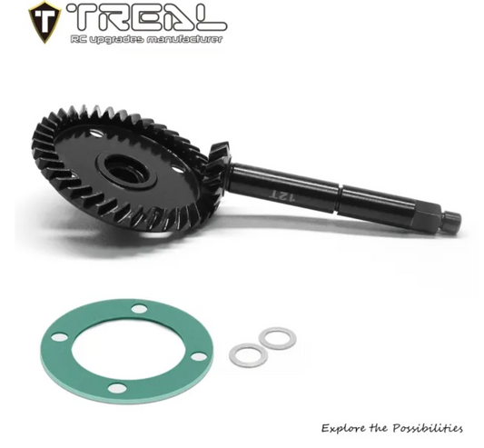 TREAL Center Transmission Pinion Gear 12T and Ring Gear 39T Helical Cut for Losi LMT Monster and Mega